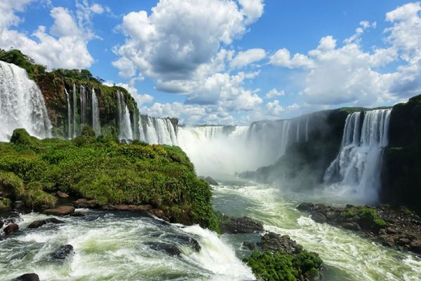 Das Dreiländereck an den Cataratas del Iguazú